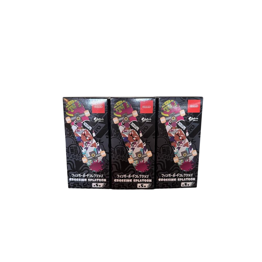 Lot of 3 Unopened Splatoon Finger Skateboard Fidgets by Nintendo from Japan